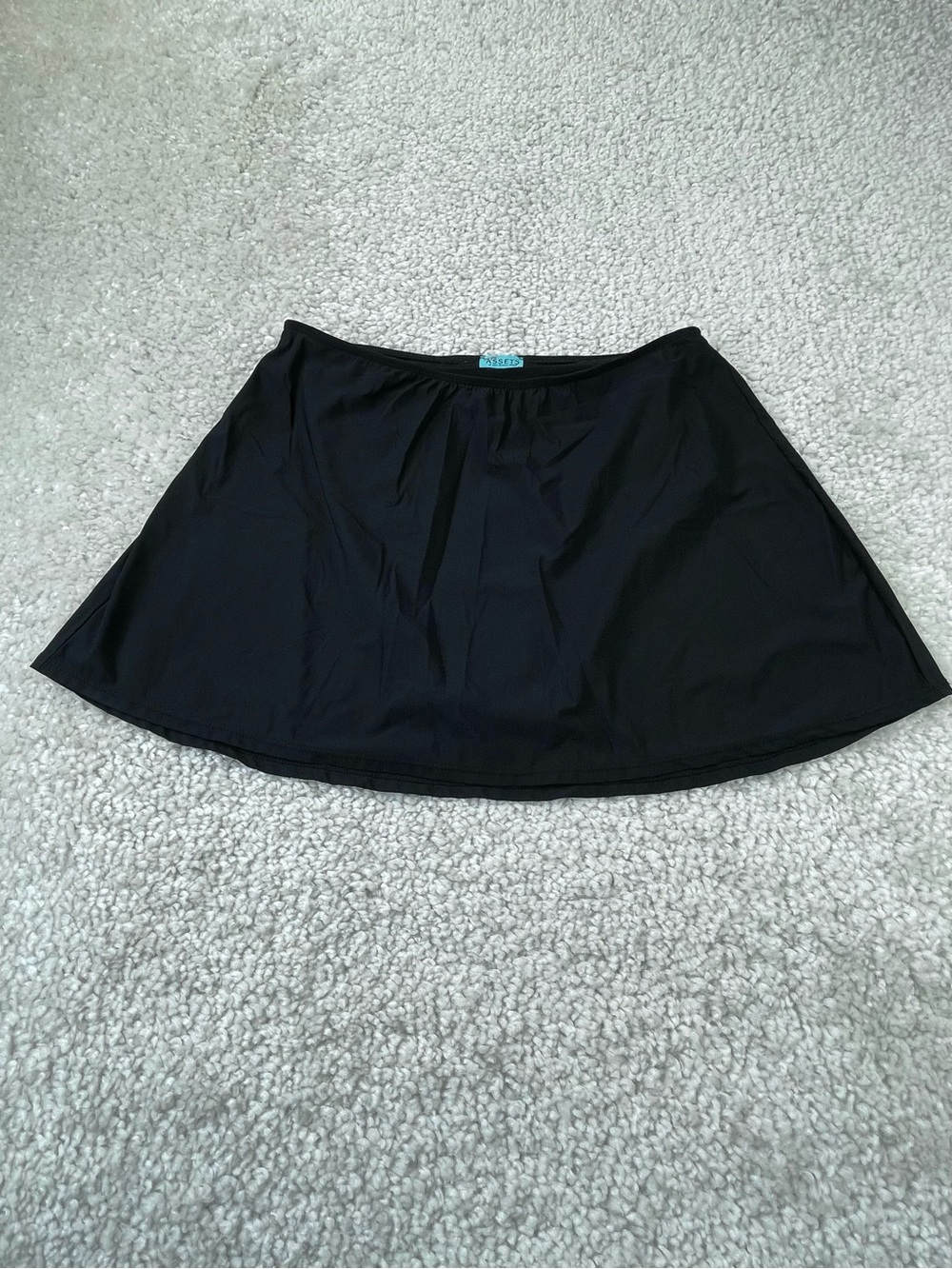 Assets by Spanx Skirted Swim Bottoms 1533 Black XL vacation pool beach